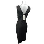 NEW LeBrin Atlier Black Sleeveless Slit Cami Midi Tank Bodycon Sheath Dress Sz 4 Photo 2