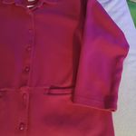 Talbots  Red 100% Cotton Button Up Jacket ribbed with Pockets Size Large Photo 3