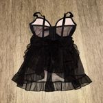 Victoria's Secret Rare Victoria’s Secret Sexy Maid Black Pink Bows Lingerie Slip Dress - 34D Photo 3