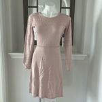 Julia Jordan Fit & Flare Knit Sweater Dress Long Sleeve Blush Size M, New w/Tag Photo 3