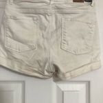 American Eagle  button fly stretch‎ cream cuffed jean shorts women’s size 0 Photo 7