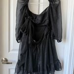 Lucy in the Sky Mini Dress Black Sparkly Photo 2