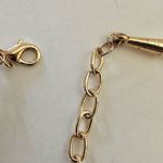 C 1946 gold tone orange metal choker pendant necklace Photo 5