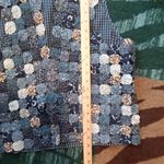 Susan Bristol  Blue Patchwork Flowers Vintage Cottagecore Festival Vest Womens L Photo 6