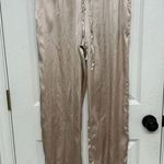 House of Harlow  1960 Pants Women Medium Pink Satin Wide Leg Drawstring Photo 0