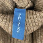 Piazza Sempione  Brown Ribbed Knit Long sleeve Turtleneck Sweater S Photo 3