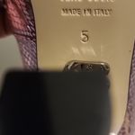 BEAUTIISOLES ABIGAIL SQUARE TOE PUMP IN PINK METALLIC SIZE 5 Photo 4