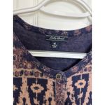 Lucky Brand  Linen Blend Button Down Size Medium Boho Hippie Western Festival Photo 5