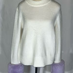 Saks 5th Avenue Saks Fifth Avenue Faux Fur Knit Sweater Photo 0