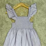 O.P.T Tuscany Tiered Smocked Midi Dress Flutter Sleeve Lavender Purple Cotton XS Photo 3