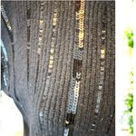 Calvin Klein NWT Women's Sequin Crew Neck Long Sleeve Sweater Black L Photo 3