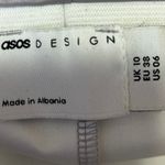 ASOS  Women's Grey Faux Leather Pleated Pull On Stretch Mini Pencil Skirt Size 6 Photo 3