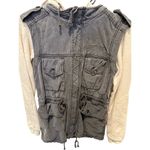 Wilfred Free Women's White & Gray Long Sleeves Zip Up Hoodie Jacket Size 0 Photo 3