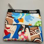 LeSportsac Rare Vintage HTF Hawaii Print  Multicolor Zip Tissue Holder Coin Purse Photo 0