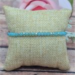 Lot of 2 PLUNDER Beaded Charm Bracelets Bird Heart Antique Gold Tone Boho Hippie Blue Photo 5