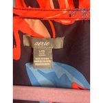 Aerie  navy blue hooded windbreaker poncho blue pink floral interior, size: L/ XL Photo 1