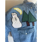 Faded Glory Vintage 90’s Denim Shirt‎ Long sleeve Handmade Patchwork Embroidered 0200 Photo 1