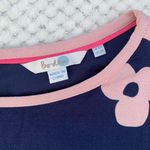 Boden Navy Dress with pink flowers sz 6 floral office business casual summer Blue Photo 1