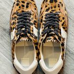 Dolce Vita Notice Stitch Genuine Calf Hair Sneakers Dark Leopard, NWOT Brown Size 12 Photo 1