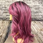 Argan Glam synthetic lace front wig Rose New Pink Photo 3
