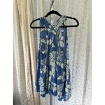 Unbranded Hawaiian Tropical Lightweight Racerback Tank Tunic Top L Blue Size L Photo 2