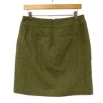 Talbots Petites Olive Green Wool Blend Zipper Pocket ALine Skirt Sz 8P Academia Photo 1