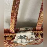 Handmade Folkloric Safari Floral M Sz Tote Purse Shoulder Bag Pompoms & Tassels Red Photo 13