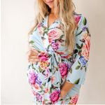 Posh Peanut Country Rose Robe 2XL NEW Blue Size 2X Photo 1