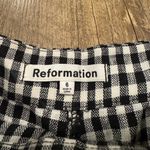 Reformation  Keys Grayson Linen Short April Black and White Check Photo 4