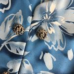 Leslie Fay Light Blue Floral Skirt Suit Womens Size 14 P VINTAGE Photo 7