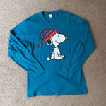 Snoopy Long Sleeve Blue Size L Photo 0