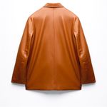 ZARA  faux leather oversized blazer Photo 5