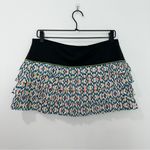 Lucky in Love Square Are You Diamond Grid Pleated Skirt Women Black Large 12 Photo 2