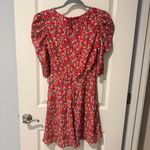 SALONI Collette Silk Floral Mini Puff Sleeve Dress Size 4 Pink Photo 4