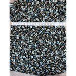 J. Jill Floral Print Button Down Long Sleeve Shirt Dress Women's Small Black Photo 2