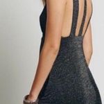 Free People Dance of the Night Black Metallic Cut Out Backless Dress Photo 3