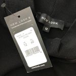 New Look Bodysuit Sleeveless Mock Neck Ribbed Knit Black US Size 8 Photo 2