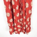 Madewell  Ruffle-Edge Wrap Midi Dress Size XS Daisy Daydream Red Floral Boho Photo 10