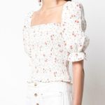 Reformation 💕 Clementine Ruched Floral Linen Top ~ Veronica Micro Floral XS NWOT Photo 10