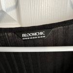 BLOOMCHIC Black Ribbed V Neck Long Sleeve Midi Dress Plus Size 18/20 Pockets Photo 6