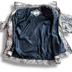 Vtg 90s 80s Vital Zone 100% SILK Hip Hop Bomber all over jacket M Animal Print Black Size M Photo 2