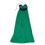 STAUD  Kanha Reversible Mesh Halter Dress Clover Green Deep Sea Blue Maxi Dress Photo 7