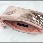 Macy's 🌟NEW🌟 Rose Gold Sequined Cosmetic Pouch Photo 4