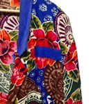 VTG Lawrence Women Button Blazer Jacket 2X Multicolor Floral Abstract Artsy Red Photo 3