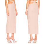 H:ours  Adara Cut Out Skirt Nude Metallic Silver S Photo 1