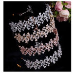 NWOT CZ Bridal Headband Comb Tiara Silver Wedding Hair Accessory Prom‎ Pageant Photo 6