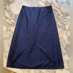 J.Crew NWT  Navy Bias Slip Skirt Sz M line of stubborn tape Photo 2