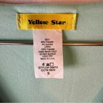 Mint Green Knit Skater Dress from ModCloth Cap Sleeves Pleated Skirt Yellow Star Photo 3