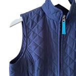 Van Heusen  Navy Quilted Cozy Sleeveless Vest Full Zip Polyester SZ SP Photo 6