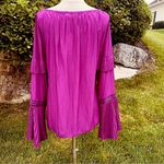 Ramy Brook Harvey Flared-Sleeve Keyhole Blouse Photo 10